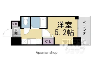 キャンパスヴィレッジ京都今出川通【301号室】の間取り