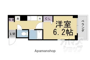 キャンパスヴィレッジ京都今出川通【403号室】の間取り