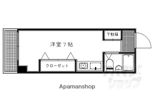 アスペースCS2【201号室】の間取り