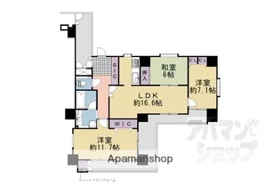 メイツ四条烏丸【906号室】の間取り