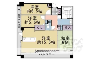 パデシオン六角堀川東【1104号室】の間取り