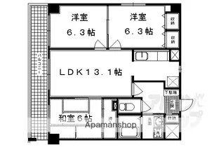 ティファール【601号室】の間取り