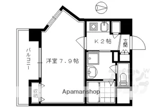 プレサンス京都三条大橋雅殿【205号室】の間取り