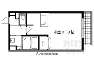 プレサンス京都三条大橋雅殿【501号室】の間取り