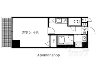 アスヴェル京都二条駅前II【702号室】の間取り