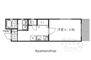 カーサ東堀川【102号室】の間取り