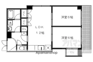 コートハウス【205号室】の間取り
