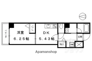 ワイズコート【402号室】の間取り