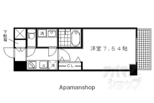 CREA二条城北【103号室】の間取り