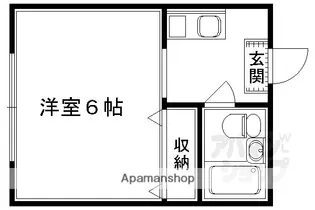 プチハウスI【102号室】の間取り