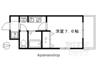 グランドパレス祇園古門前【701号室】の間取り