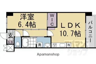 RIVIERE GAUCHE 寺町二条【405号室】の間取り