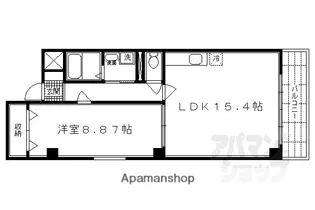 ヴィオラ・三条小川【504号室】の間取り