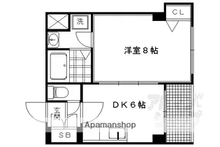 AFICION堀川【1105号室】の間取り