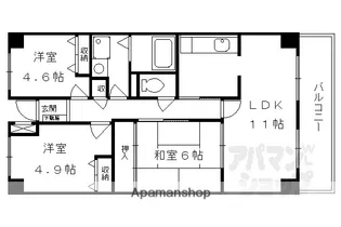 ルミエール ド 鴨川【403号室】の間取り
