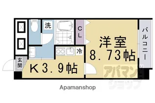 テルマーノ西洞院【602号室】の間取り