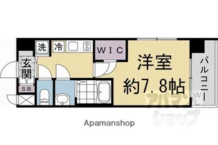 アスヴェル京都壬生EASTWEST【W410号室】の間取り