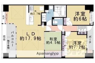 プレティナージュ御池東洞院【8F号室】の間取り