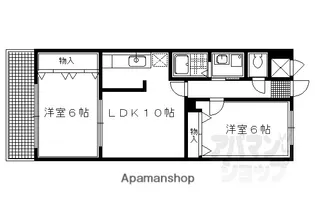 URESIDENCE二条城【302号室】の間取り