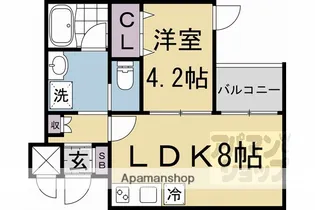 ウェルスクエア京都智恵光院【304号室】の間取り