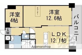 プリオーレ24堀川紫明【B-10号室】の間取り