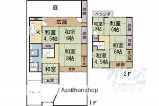 京都府京都市左京区下鴨神殿町【一戸建】の間取り