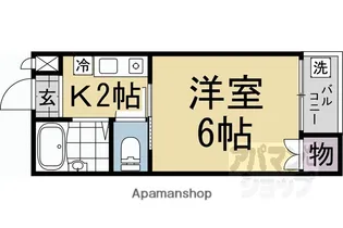 コーポ牧【201号室】の間取り