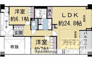 パークハウス京都岡崎有楽荘【305号室】の間取り