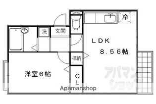 セジュールAOI【201号室】の間取り