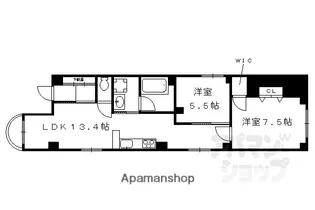 KUSAN OMIYA【201号室】の間取り