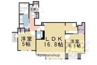ジオ京都御池通【305号室】の間取り