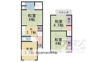 京都府京都市山科区音羽八ノ坪【一戸建】の間取り
