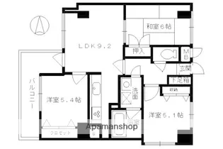 京都府京都市下京区南不動堂町【マンション】の間取り