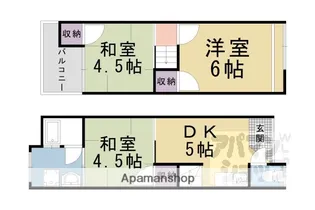 京都府京都市山科区小山南溝町【一戸建】の間取り