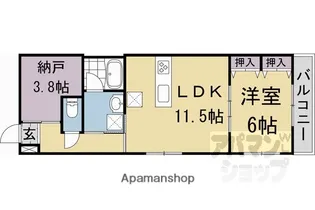 ROA HIGASHIYAMA【301号室】の間取り