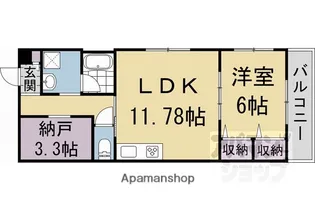 ROA HIGASHIYAMA【302号室】の間取り