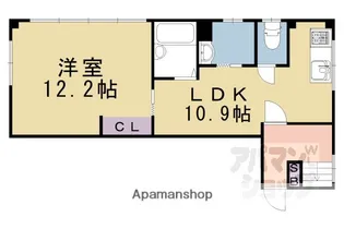 1LDKの間取り画像