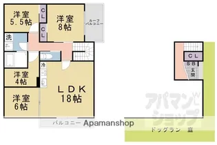 RーGRANTS京都安朱ANNEX【201号室】の間取り