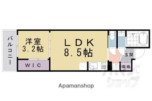 シエーナグランデ四条烏丸【407号室】の間取り