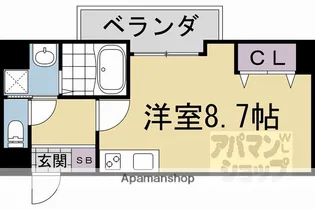 サンカノン御所西【303号室】の間取り