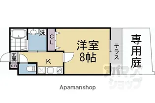 グランディール円町【103号室】の間取り