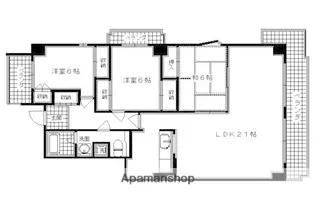 ヴェルドール御所【403号室】の間取り