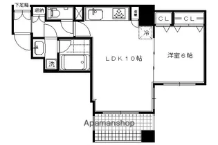 リソシエローヴ四条【601号室】の間取り