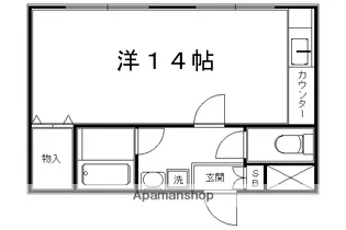 サンシティアビタシオン鴨川【011号室】の間取り