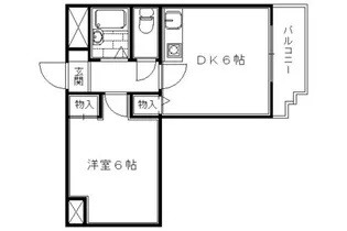 エステート朱雀【209号室】の間取り