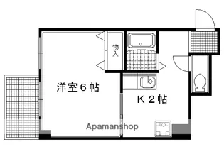 武與門ビル【406号室】の間取り