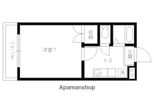 ハイツポポロ【107号室】の間取り