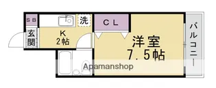 ヤングヴィレッジ嵯峨【405号室】の間取り