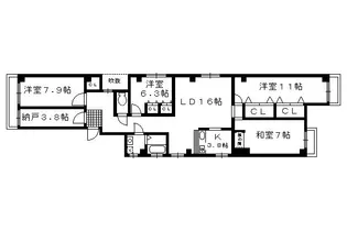 ナベル錦【5階】の間取り