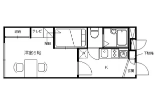 レオパレスモイスン【202号室】の間取り